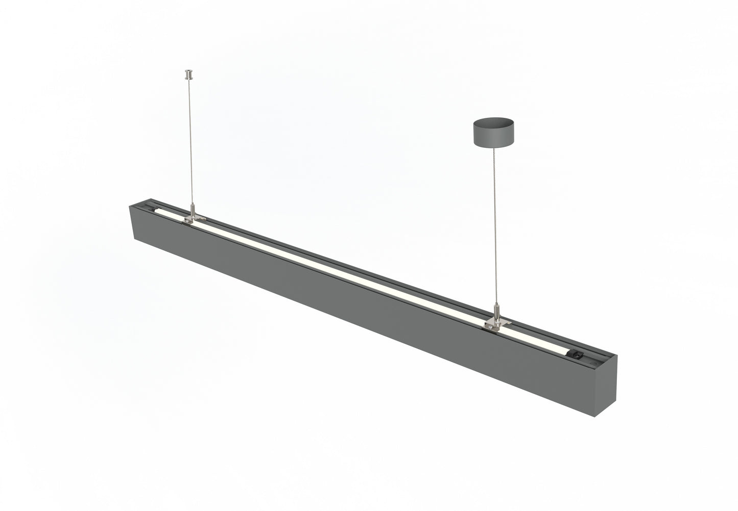 LINEAR LED-PENDELLEUCHTE silber direkt/indirektleuchtend